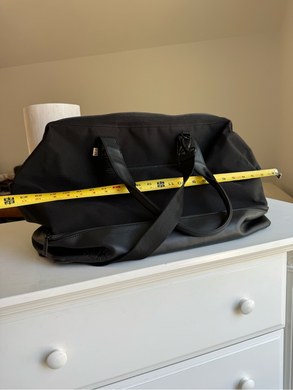 BEIS Black Weekender Travel Duffel Bag with Bottom Shoe Compartment - Picture 15 of 15